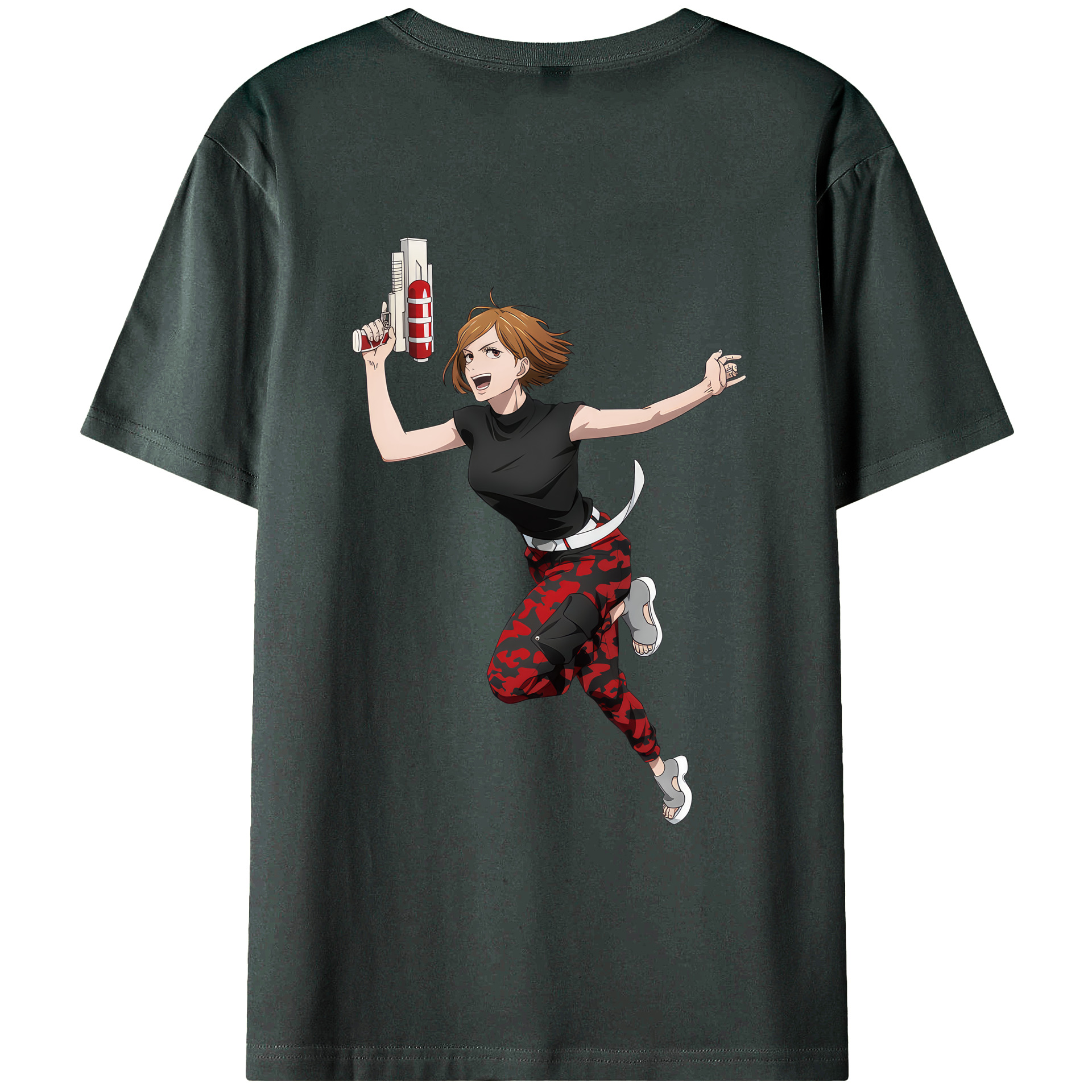 （画像用） 呪術廻戦 Jujutsu Kaisen 綿100％ メンズ半袖Tシャツ（バックプリント） 通気性